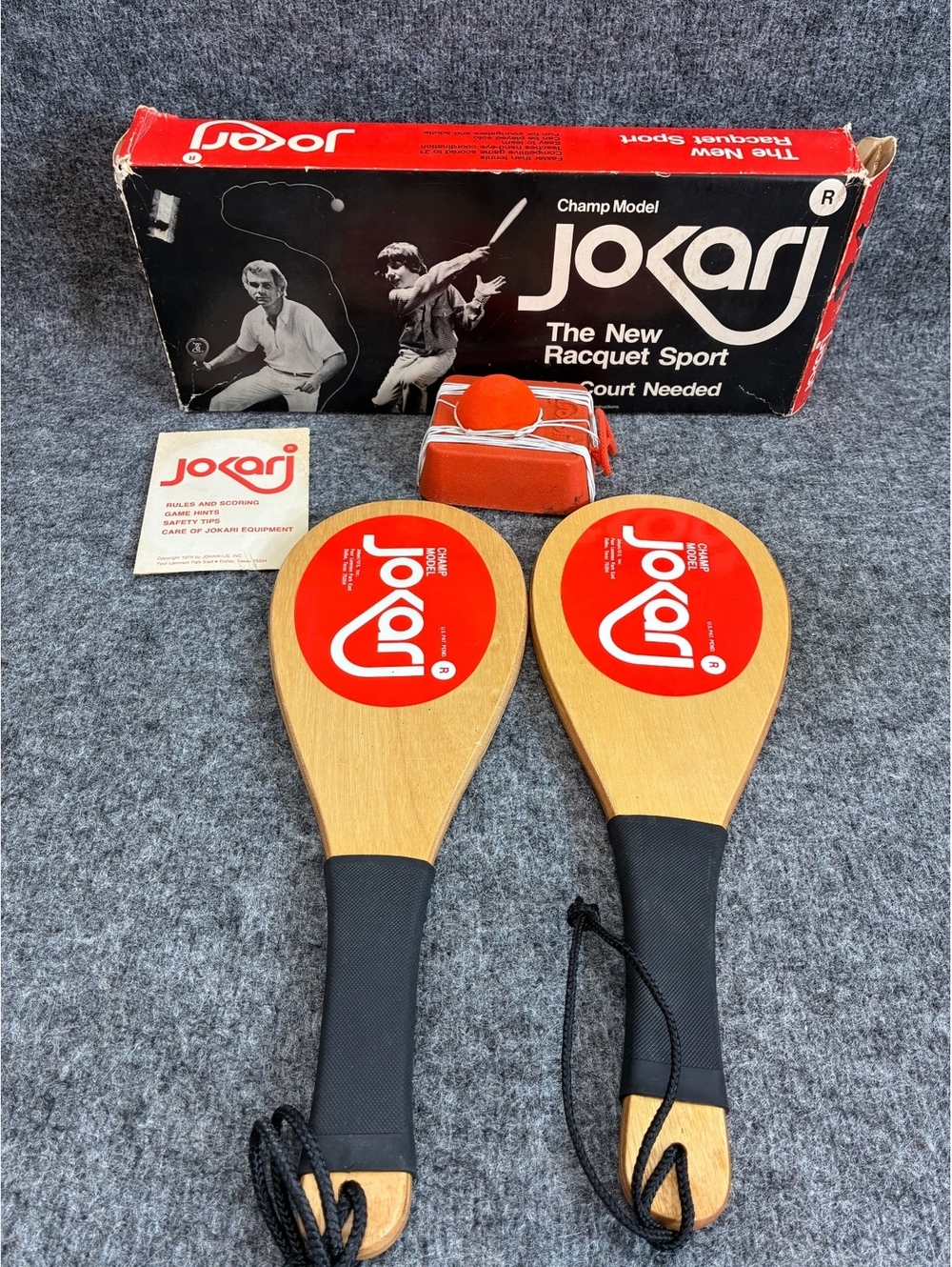Jokari Champ Model Racquet Sport Paddle Set with Ball and Original Box